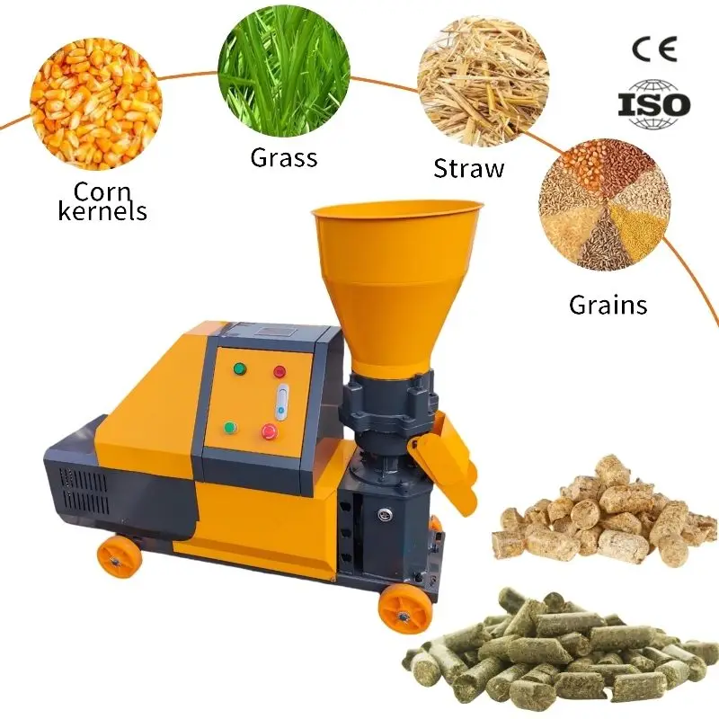 Feed Processing Machine Pellet Machine Animal Feed Pellet Making Machine Farm Use Modified Electric Control Box Model CE