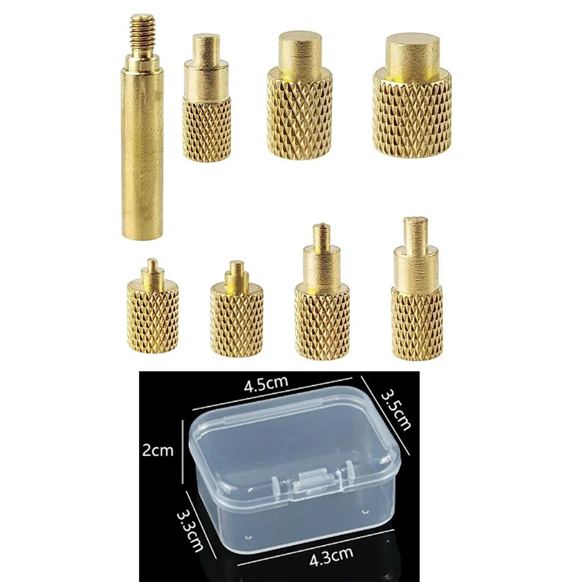 

8PCS Brass Hot Melt Nut Insertion Tool Set for Universal 936/T12/T65+T85 Soldering Iron Tip 3D Printer Accessories