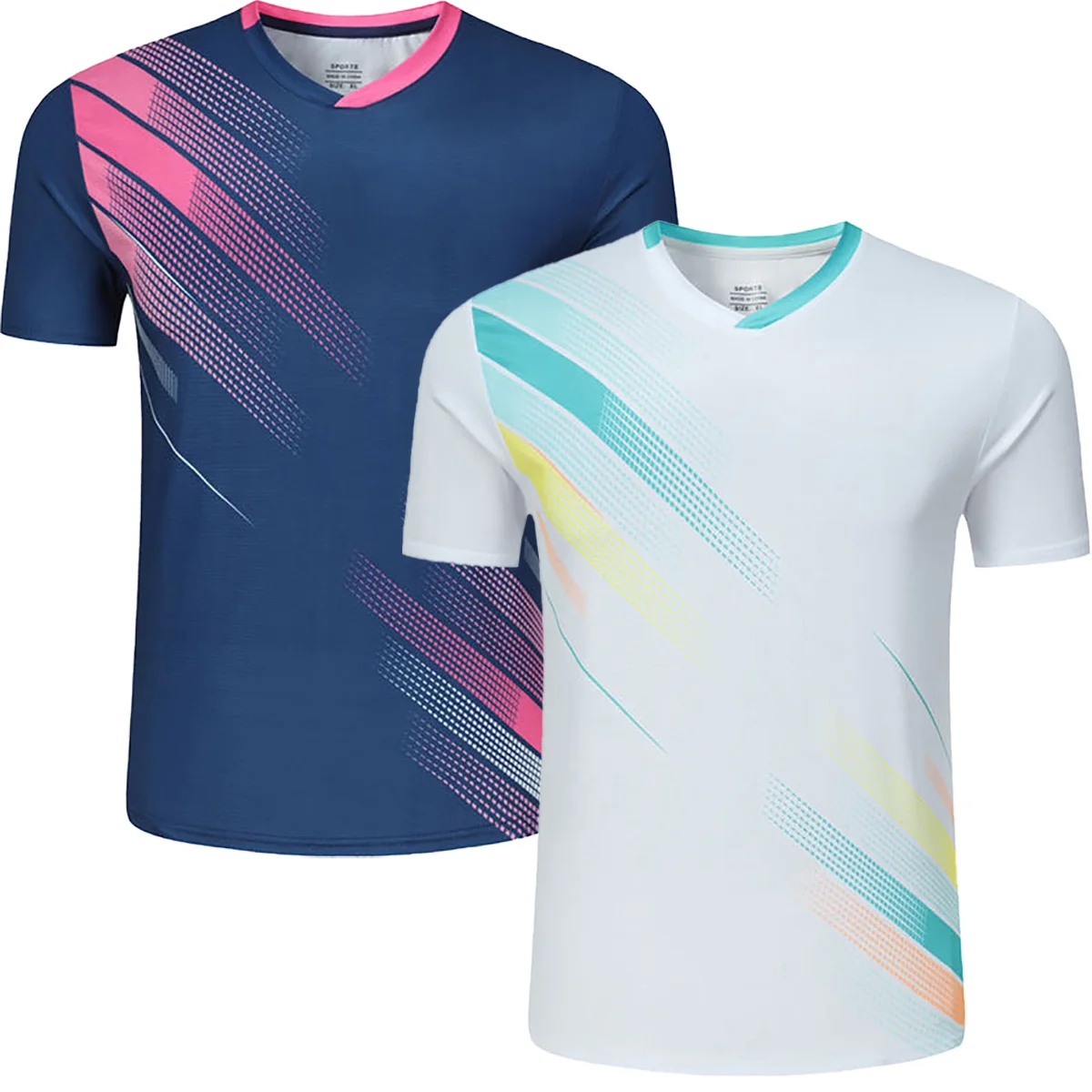 

Men's T-shirt V-neck Short Sleeved Casual Sports Quick Drying Parent-child Outfit Couple Outfit Summer Youth Team Outfit