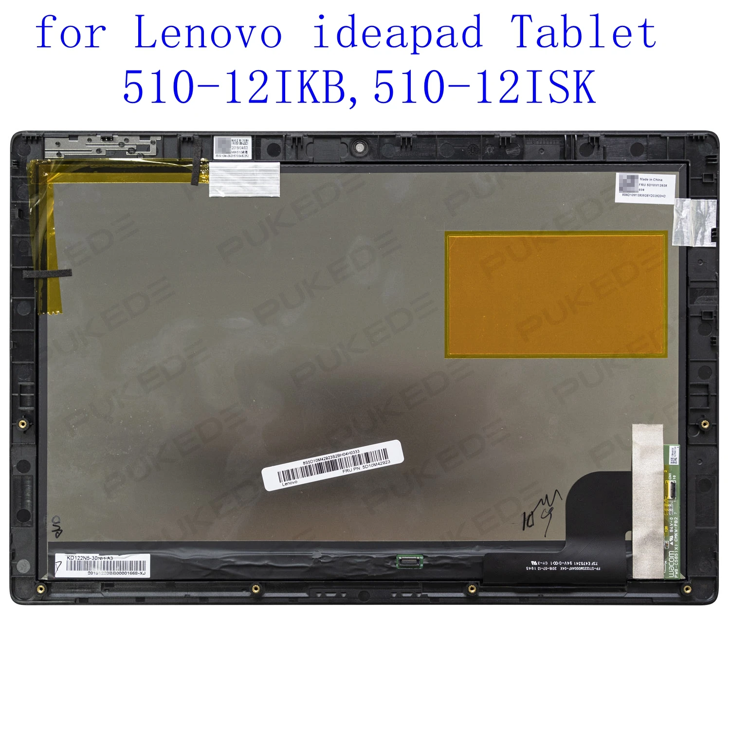 

12.2'' LCD Touch Screen Digitizer Assembly for Lenovo Miix 510-12IKB 510-12ISK 80XE 80U1 Display Replacement