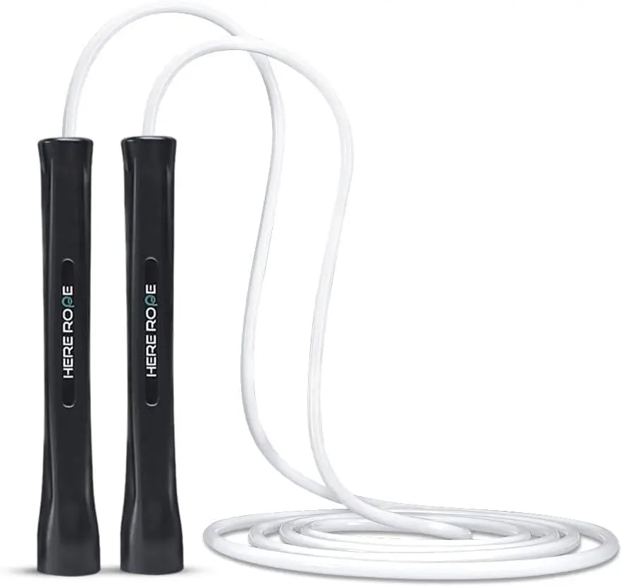 

Adjustable 5mm PVC Skipping Rope with Unbreakable Handles, Non-Kinking, Includes Spare for Fitness Training