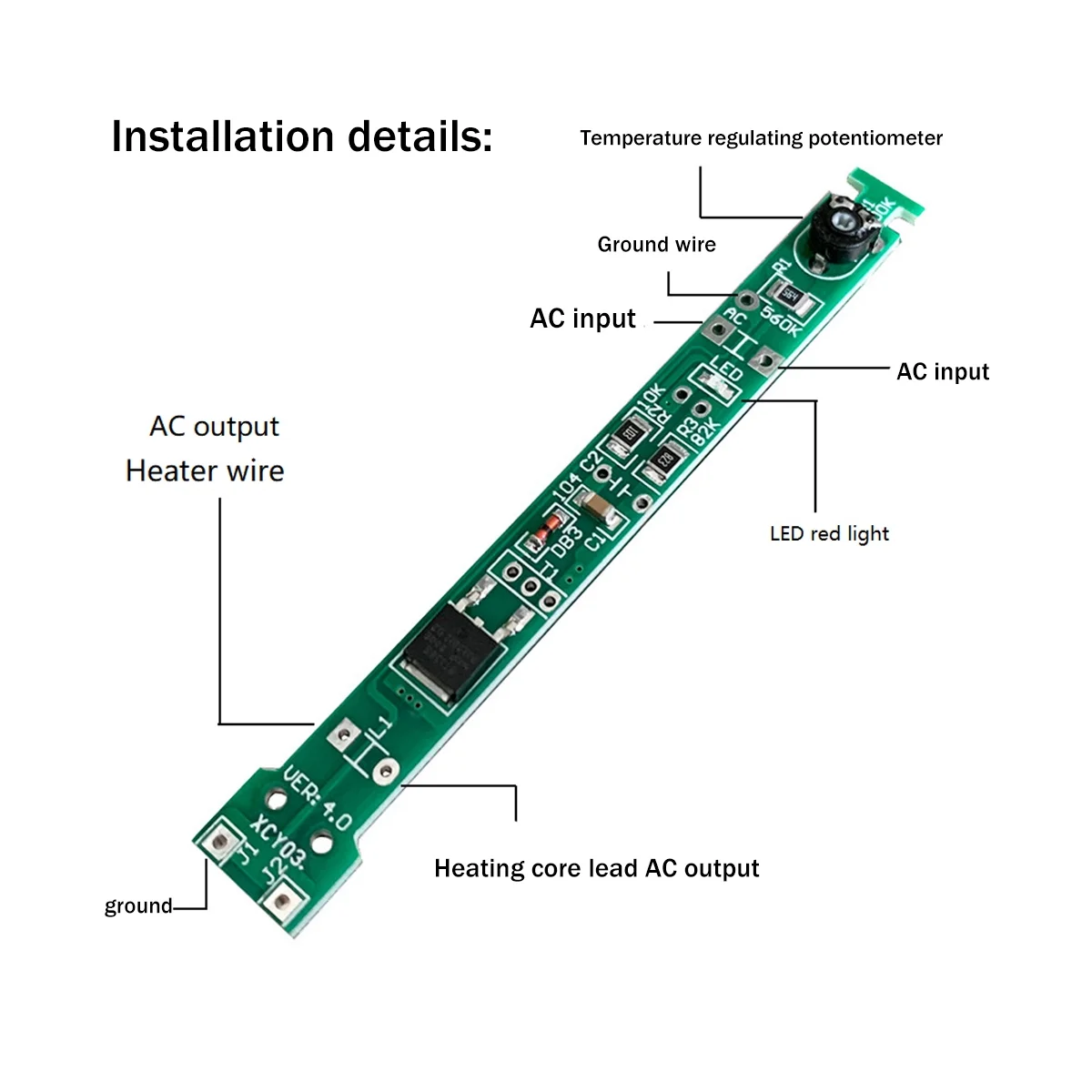 Placa de circuito Pcb de hierro para soldar, Control de temperatura