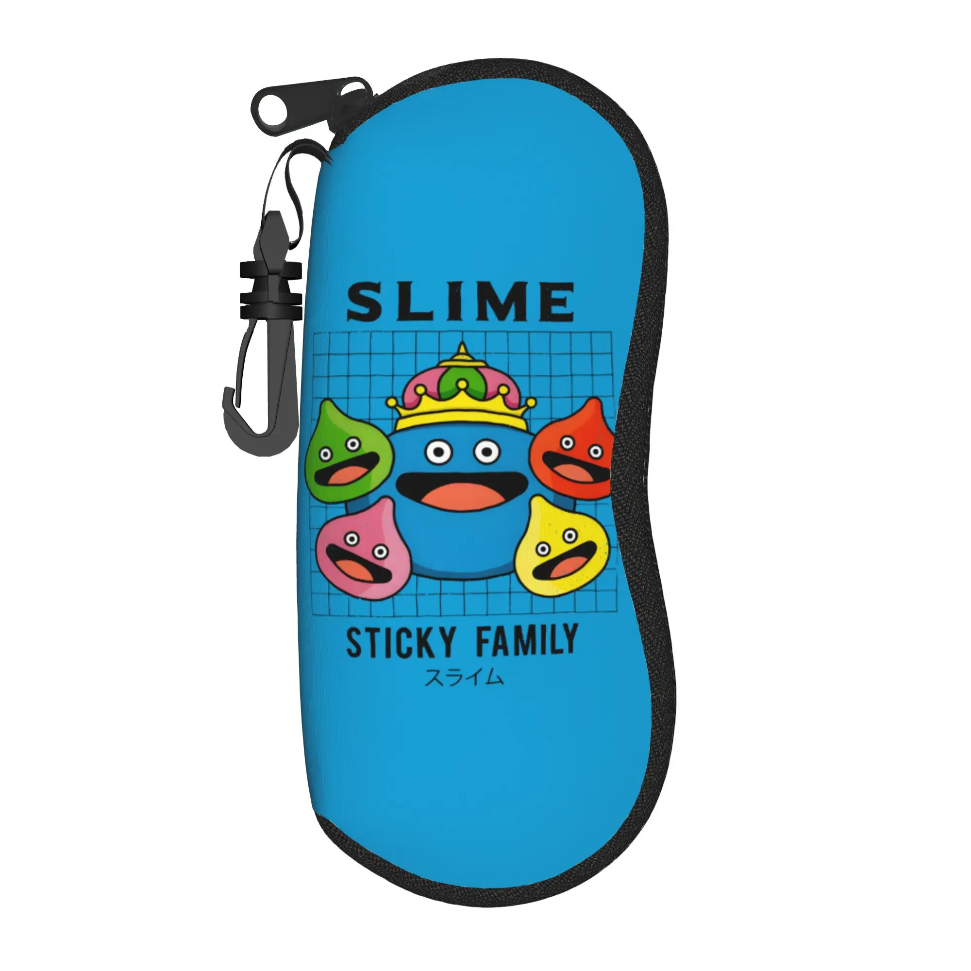 Dragon Quest slime Glasses Case Men Women Portable Zipper  Glasses Protector Ins Glasses Box