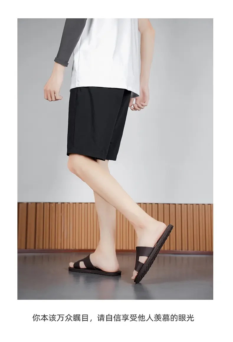 Men's One Strap Roman Sandals Slippers, Cross Border Fashion Casual Slides Plus Size Large Size Outdoor Shoes