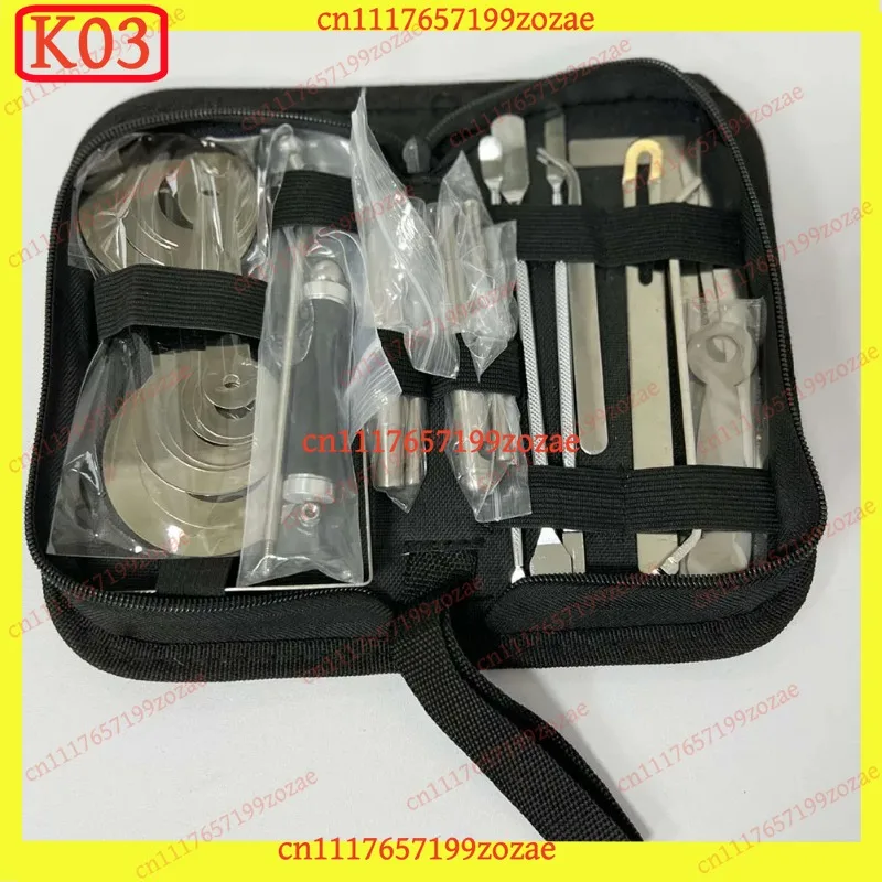 K03 k3 Saxophone Repair Kit with Storage Case Steel Tools for Flute Trumpet Clarinet 20x10x5cm
