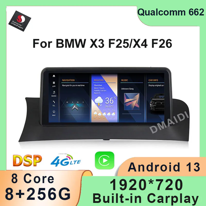 

Android13 For BMW X3 F25 X4 F26 Factory Qualcomm 12.5" Car Multimedia Car Video Players Bluetooth GPS Navigation Carplay Screen