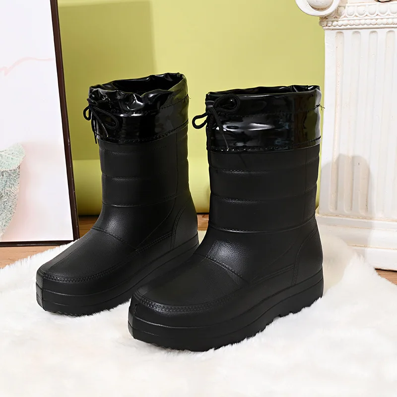 men Snow Boots Waterproof Winter Warm Fur Men Shoes Platform Causal Man Ankel Boots Unisex Antislip EVA Men Boots Shoe for Women