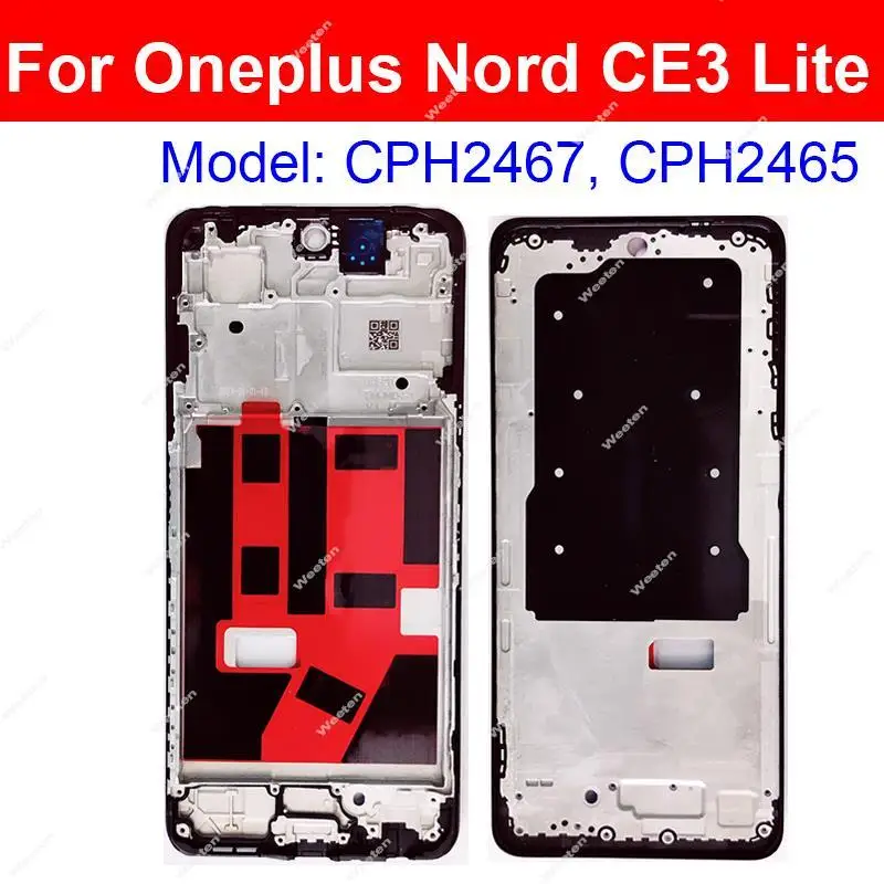 For OnePlus 1+ Nord CE3 Lite CE2 Lite CE2 Front LCD Frame Cover Front Housing Case Plate Repalcement