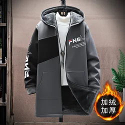 2024 new style Winter jacket men Fashion Trend thicken Coats Men's Casual Loose Thicken Warm Trench Coat male size M-5XL FY0199