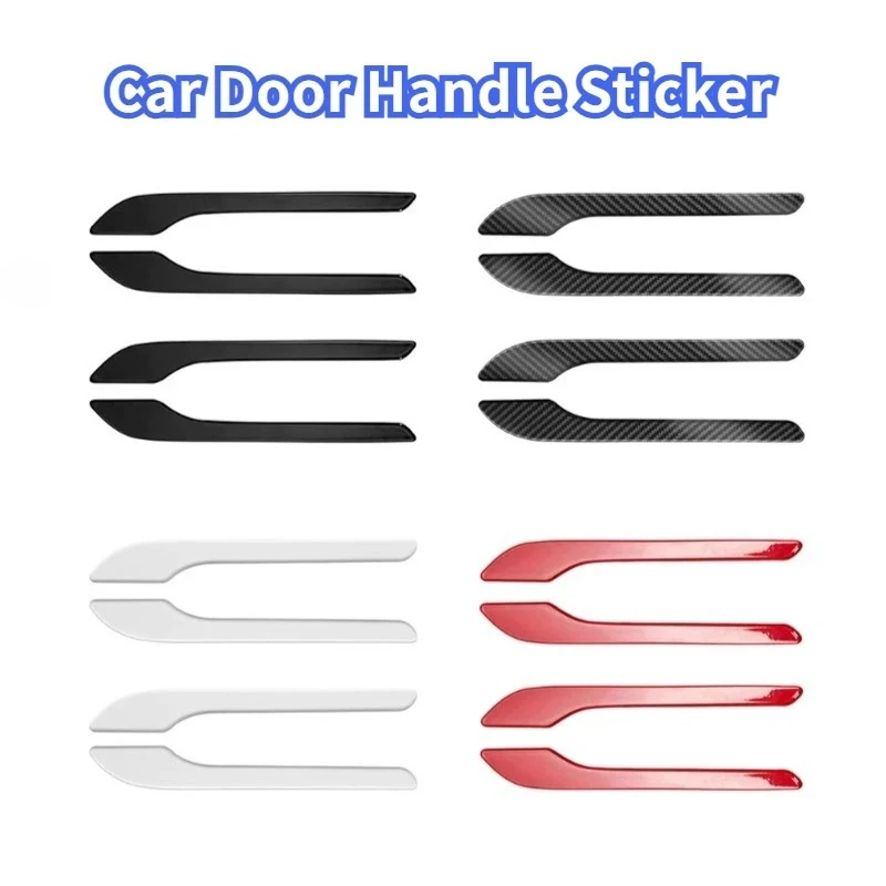 

Комплект из 4 защитных накладок на дверные ручки для Tesla Model Y LAUNCH/3/3+ Highland 2025, наклейки на ручки из АБС-пластика, аксессуары для декора автомобиля
