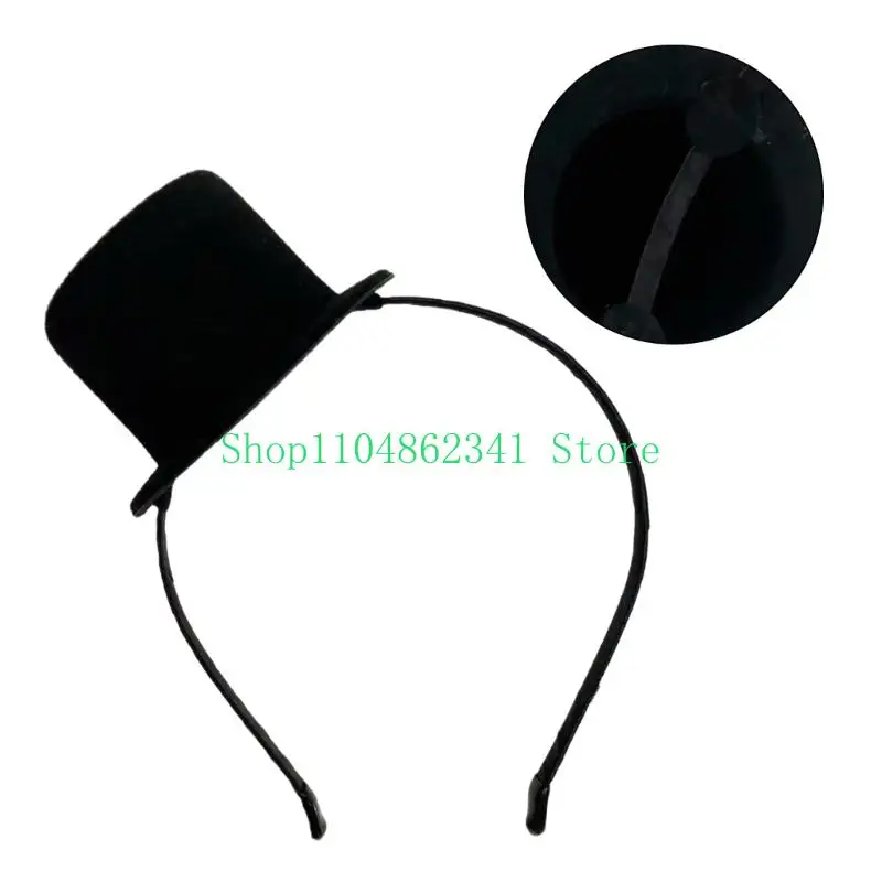 Adult Mini Top Hat Headband Fascinator Teas Party Headpiece for Womens Gatsby Party Costume Accessories Top Hat Headpiece