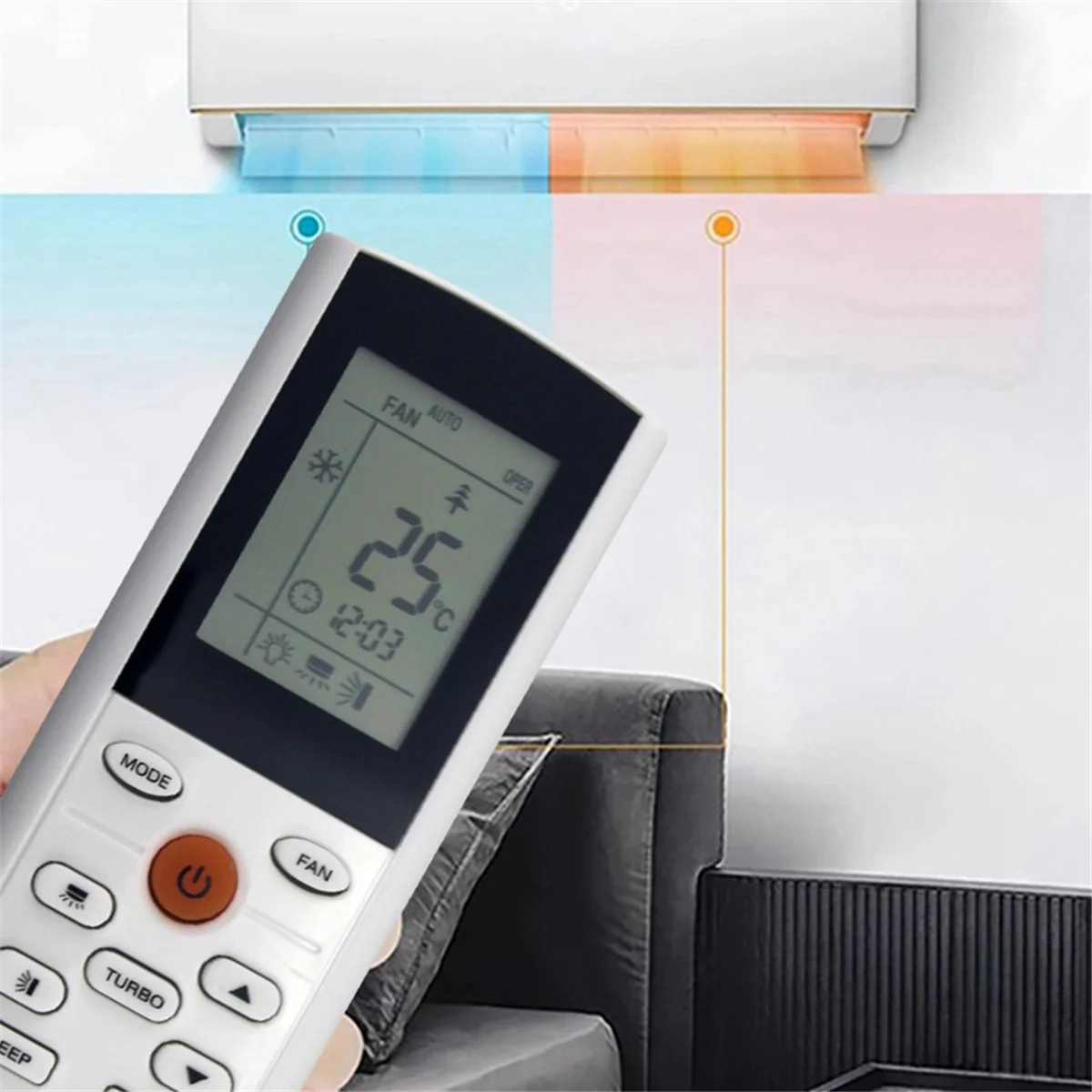 เครื่องปรับอากาศมีรีโมทคอนโทรล YAC1FB แทนที่ด้วยรีโมทคอนโทรลสำหรับ Gree yacifb YAC1FB yacifbi YACIFB6