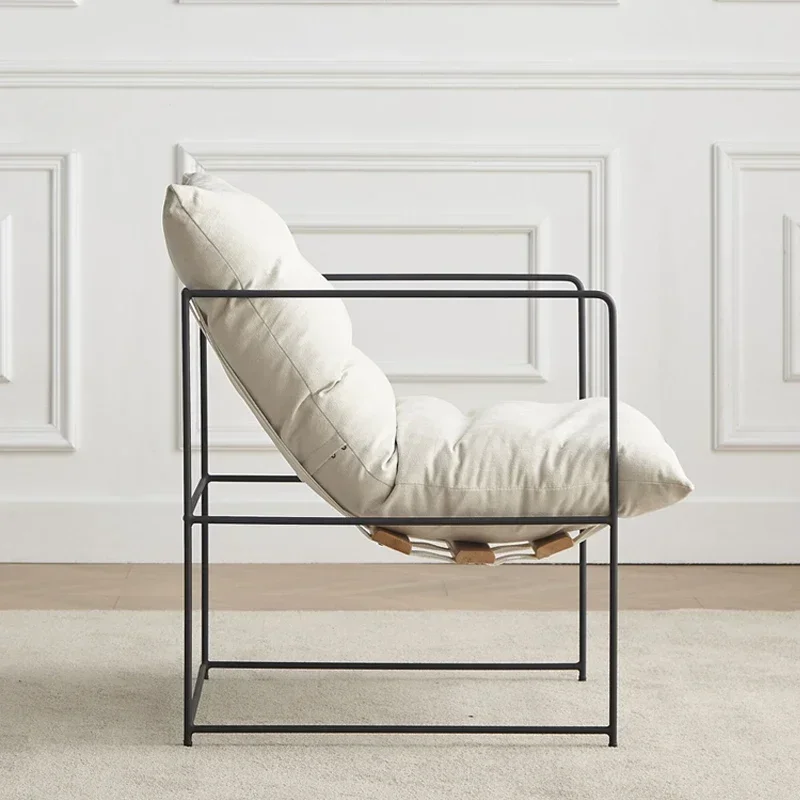 Nordic Single Sofa Stoel Luie Luxe Ijzeren Eetkamerstoel Moderne Woonkamer Designer Meubels Onderhandeling Bibliotheek Meubilair