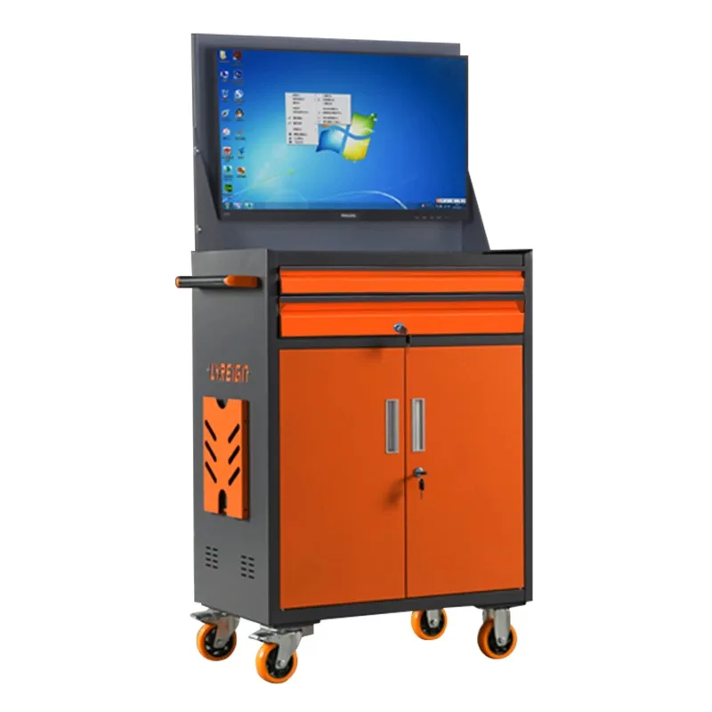

Industrial Computer Cabinet CNC Computer Tool Cabinet Suitable for up to 24-inch Monitor/machine Tool Computer Table