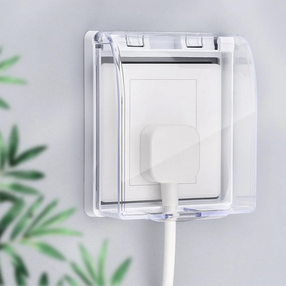 Transparent Guard Waterproof Socket For Kitchen For Outdoor Use For Wall Outlets Easy Install Waterproof Socket Box