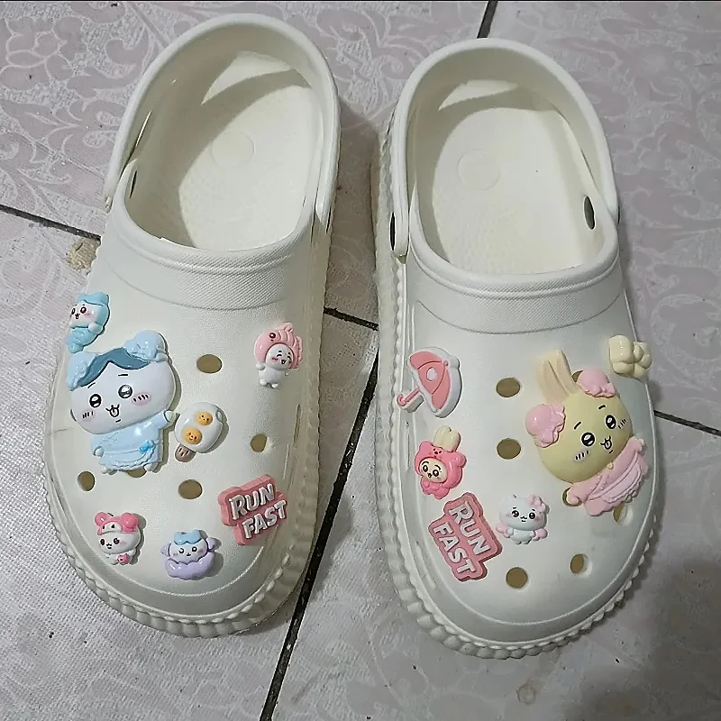 Hebilla de zapatos de dibujos animados de Chikawa, hebilla de zapatos con agujeros de uso Kawaii, accesorios decorativos para regalo, 10 piezas