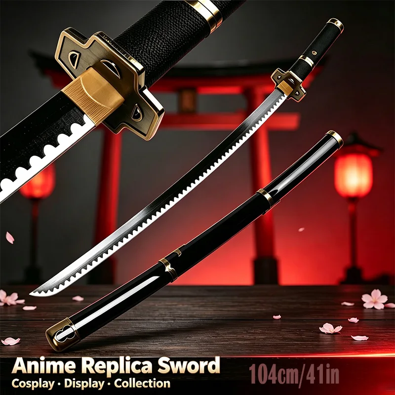 104cm Katanas Japanese Anime Character Cosplay Sword Props Bamboo Blade Toy Sword with Belt and Sword Holder