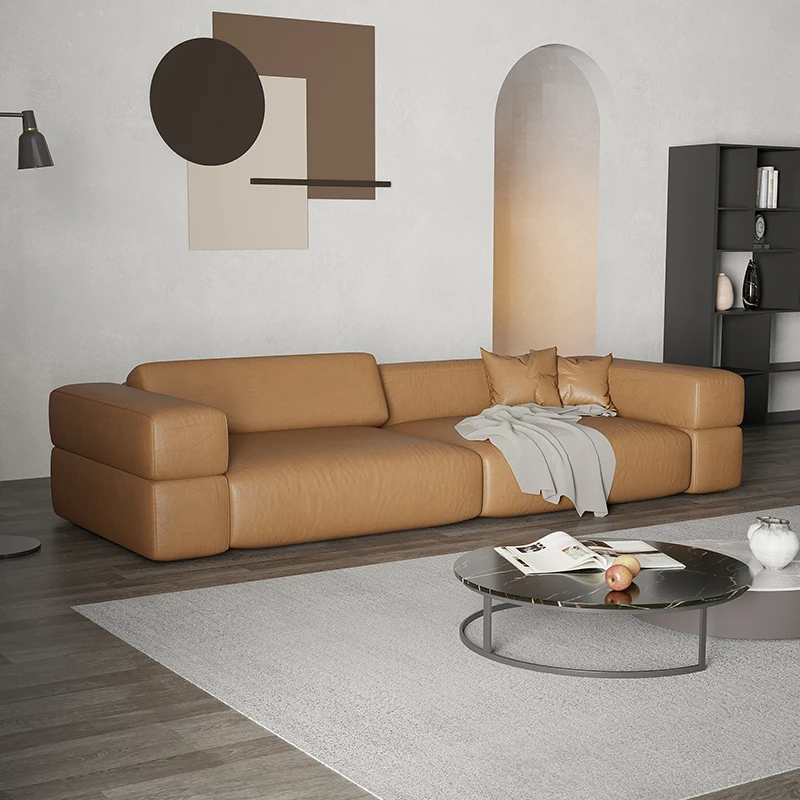 

Nordic wabi-sabi style Italian-style extremely simple modern small-sized living room apartment tofu cube technology fabric sofa