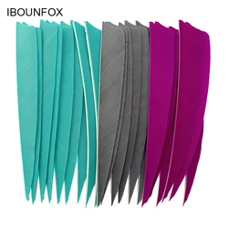 100Pcs Archery Arrows Feathers Fletching 5 Inch Real Turkey Vanes Right Wing Shield For Hunting Target Shooting