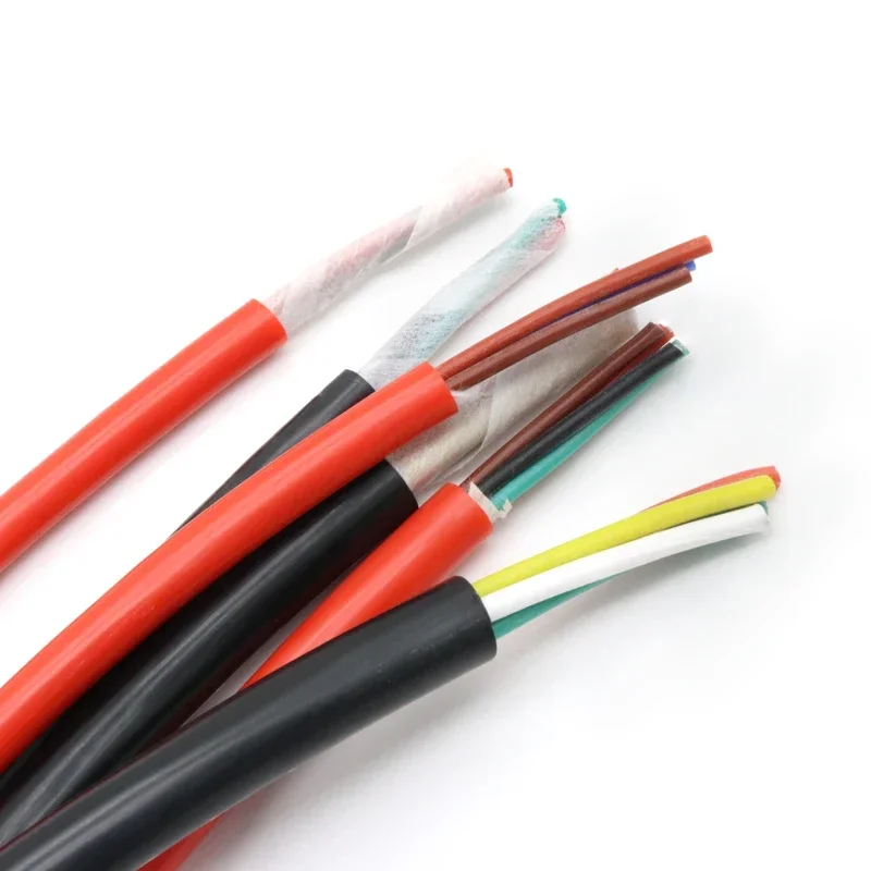 1m - 10m Multi-Core Silicone Wire Black Red Sq0.3/0.5/0.75/1/1.5/2/2.5/4/6mm 2/3/4/6Cs Soft High Temperature Tinned Copper Cable