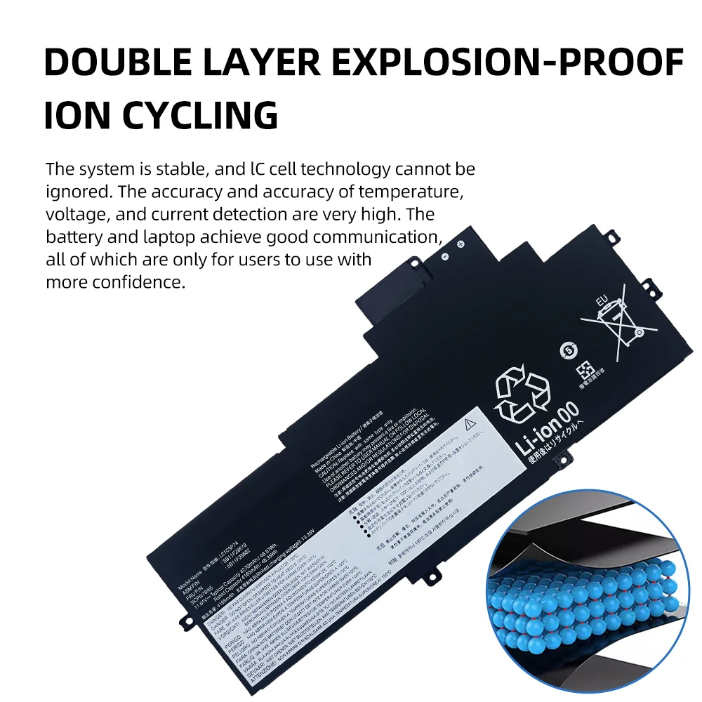 15.36V 45Wh 2964mAh L21C3P74 L21M3P74 L21L3P74 L21D3P74 New high quality Laptop Battery For Lenovo ThinkPad X1 Nano Gen 2 Series