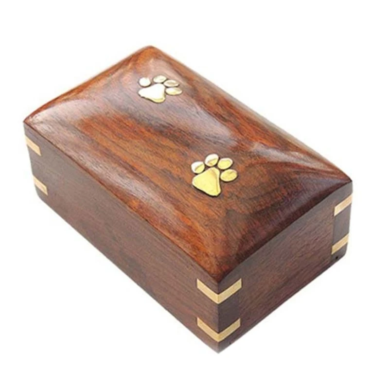 Pet Urn Pet Remembrances Box Memorial with Claws Print Funerary Caskets
