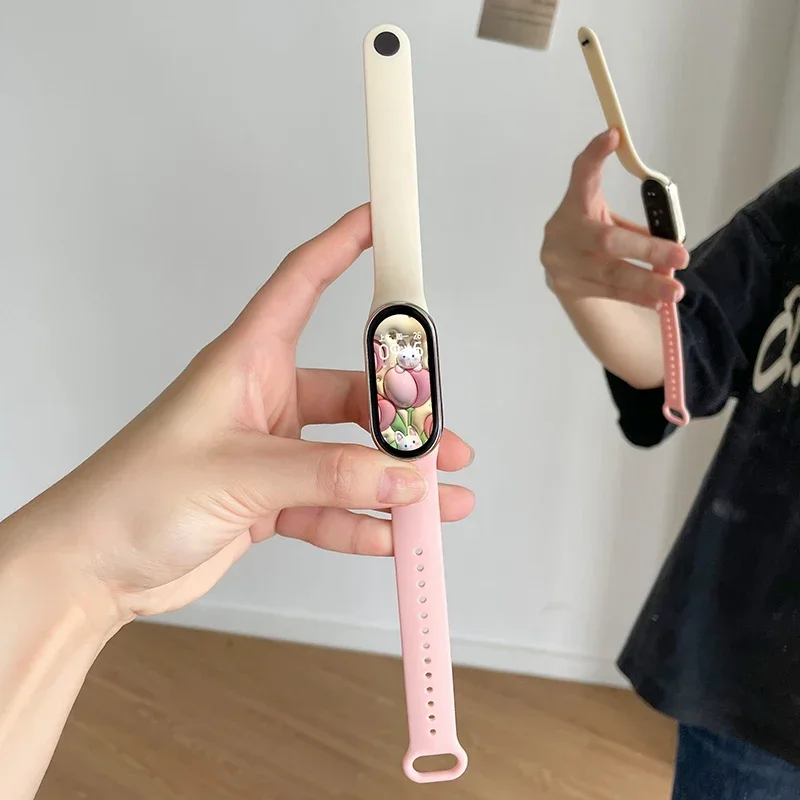 حزام سيليكون رياضي لـ Xiaomi Mi band 8-8 NFC حزام بديل miband8 سوار مقاوم للماء سوار ذكي 8 ملحقات حزام الساعات