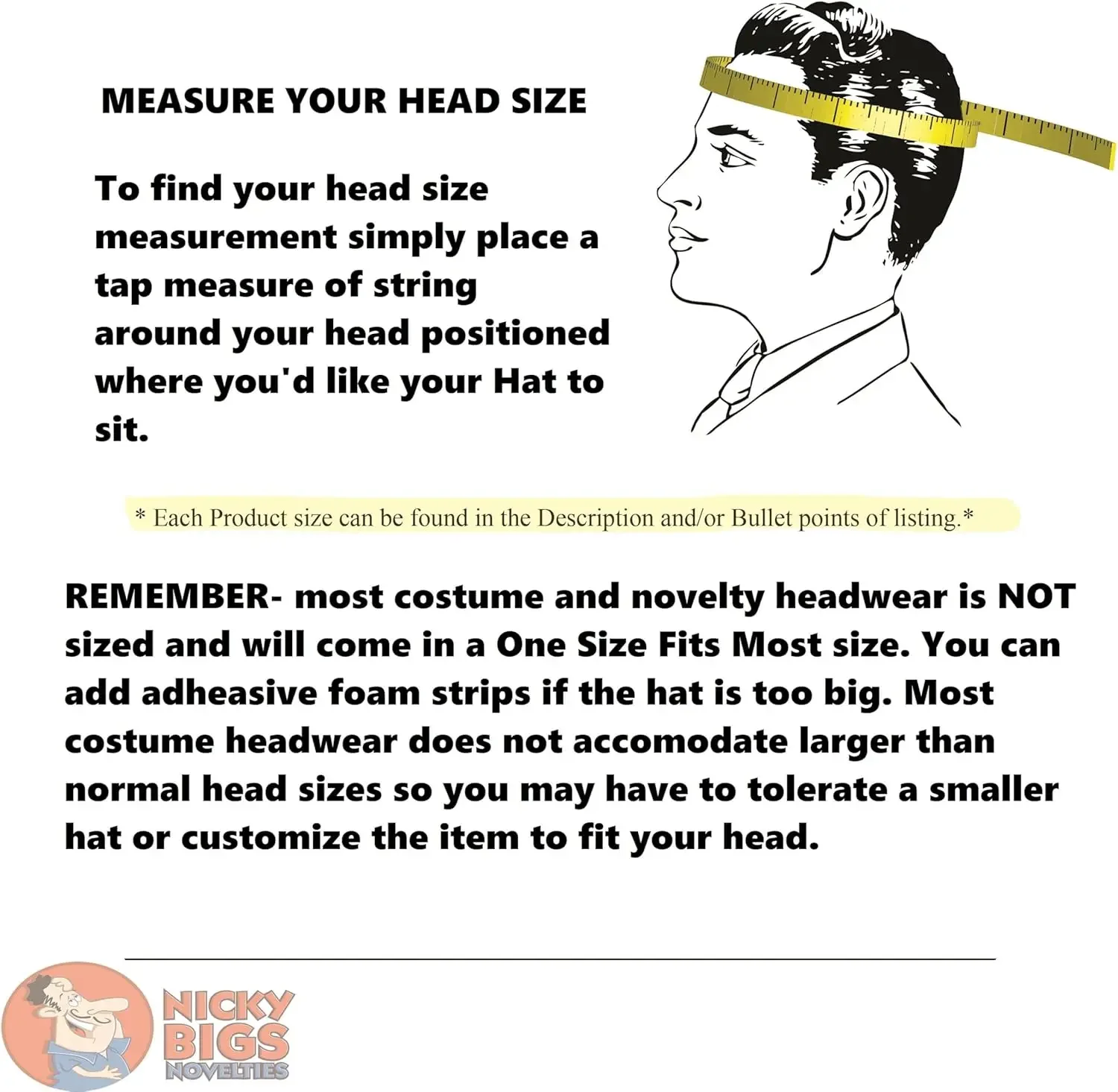 Nicky Bigs Novelties White Milkman Milk Man Hat Unisex Adult Adjustable Size Cap Halloween Accessory