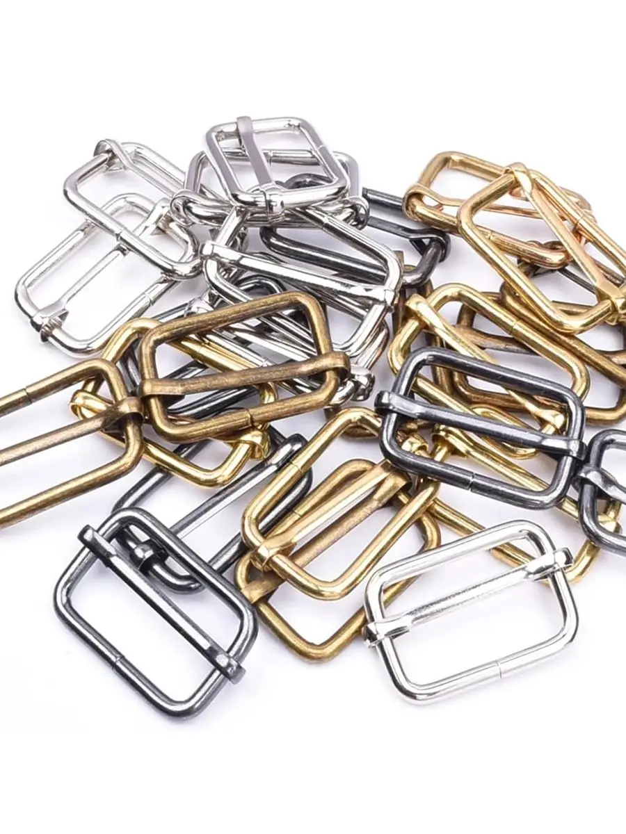 30/50/70pcs Metal rectangular slide Clasp Durable adjustable slide clasps for DlY accessories easy to operate wersatile Gift