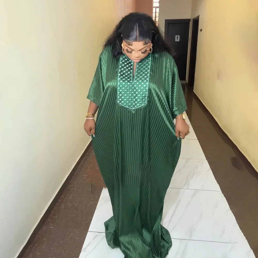 

2024 элегантные африканские платья для женщин Традиционная африканская одежда Дашики Анкара наряды платье Abayas мусульманский Кафтан Макси платье