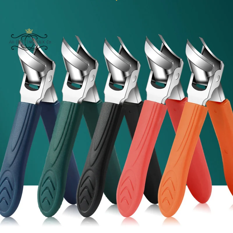 Professioneller schräger Nagelknipser, breite Backenöffnung, spritzwassergeschützt, Nagelknipser, Zehennagelzange, Maniküre-Werkzeuge, Edelstahl