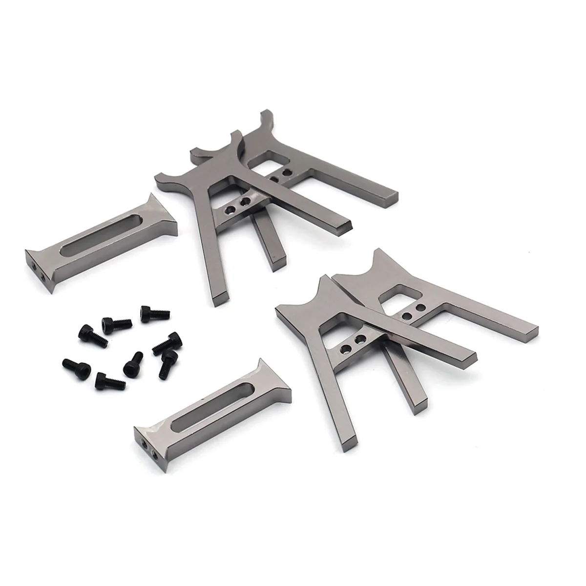 

AAM-Aluminium Alloy Mini RC Car Jack Stands Kit for 1/18 1/24 RC Crawler SCX24 AX24 TRX4M FCX24