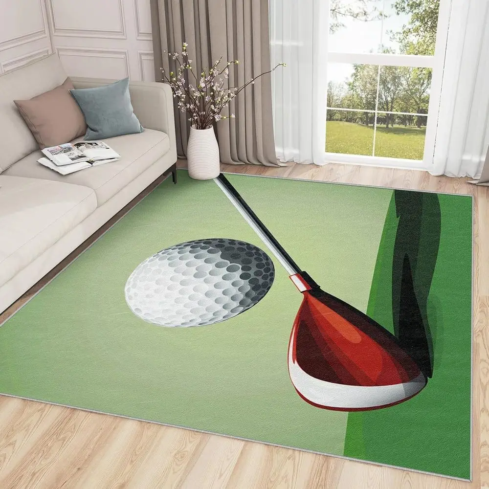 

Коврик 3x5,2 фута с спортивной тематикой для гостиной, спальни, игровой комнаты, моющийся и нескользящий