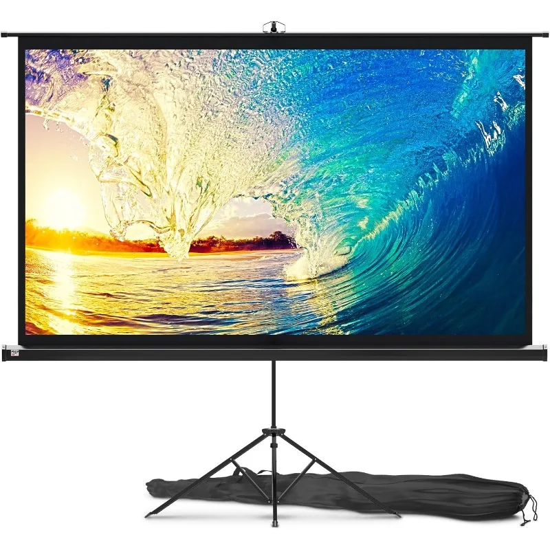 

84" Projector Screen with Stand - Indoor and Outdoor Projection Screen for Movies or Office Presentations