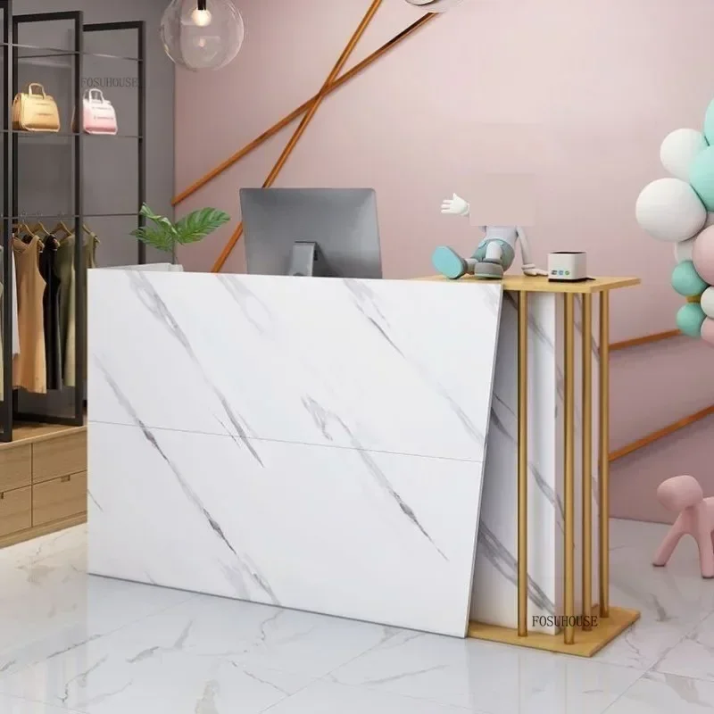 Modern Reception Desk Counter Supermarket Shop Clothing Bar Counter Beauty Salon Barber Shop Hair Salon Cashiers e