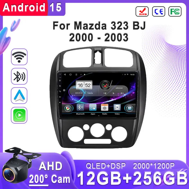 

Android 15 For Mazda 323 BJ 2000 2001 2002 2003 Car Radio Multimedia Video Player Navigation stereo GPS Head Unit Screen
