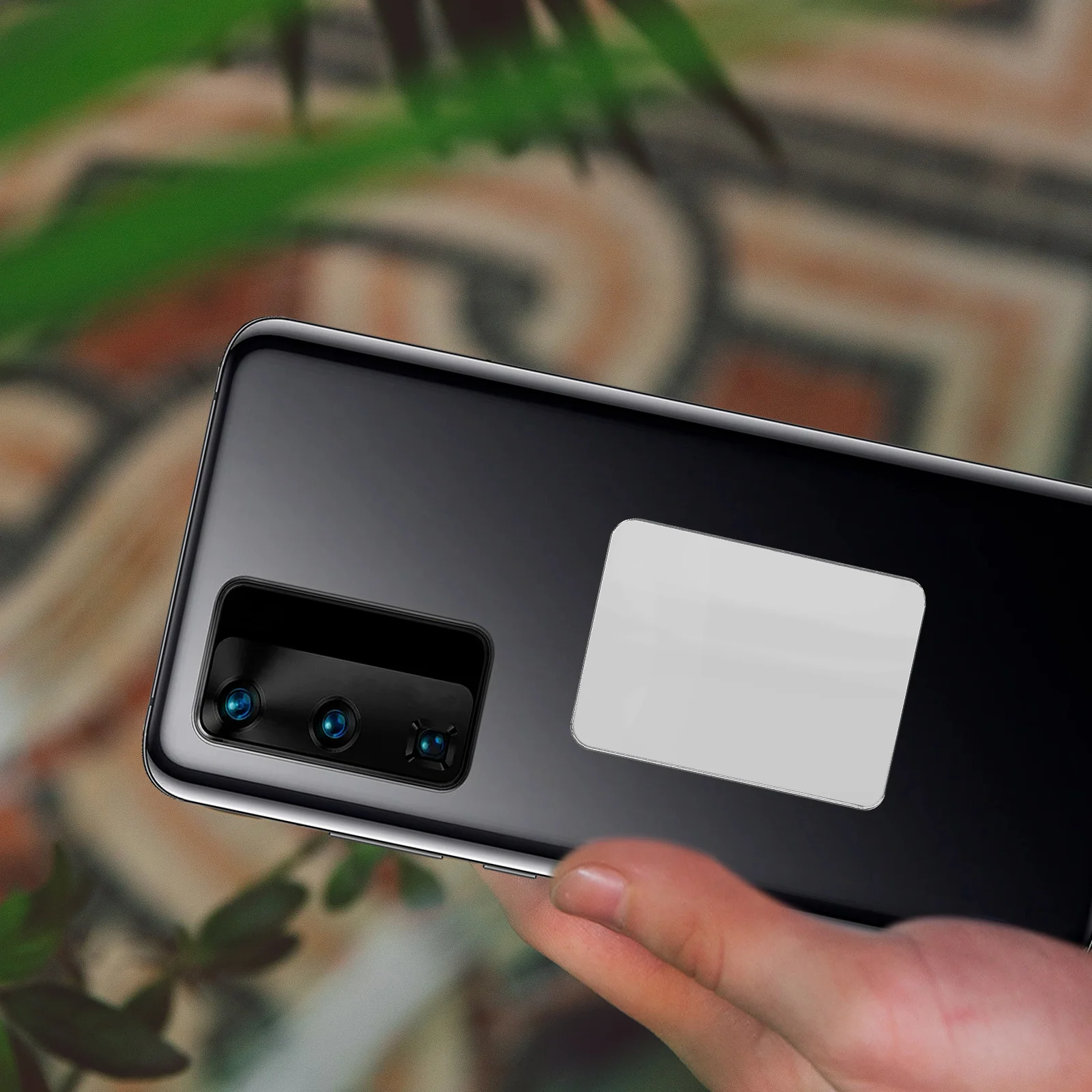 2Pcs Acrylic Mirror Sticker Self-adhesive Mirror Decals for 3D Wall Home Room Decoration Smartphone Stick-on Make up Mirror