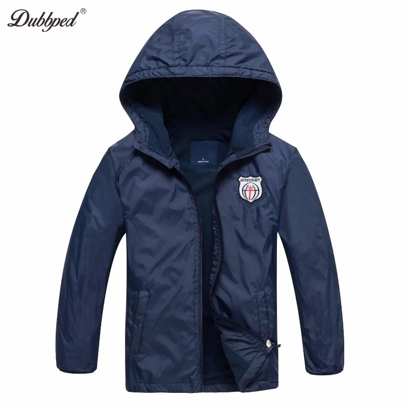 Boys Polar Fleece Jacket Sport Girls Coat Double-deck Hoodie Waterproof Windbreakers Kids Jackets 3-12Y Spring Autumn Winter