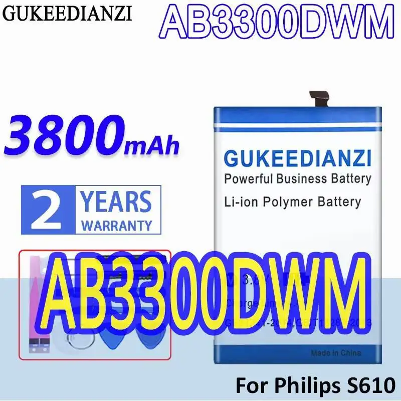 

Легкий аккумулятор AB3300DWM емкостью 3800 мАч для мобильного телефона Philips S610