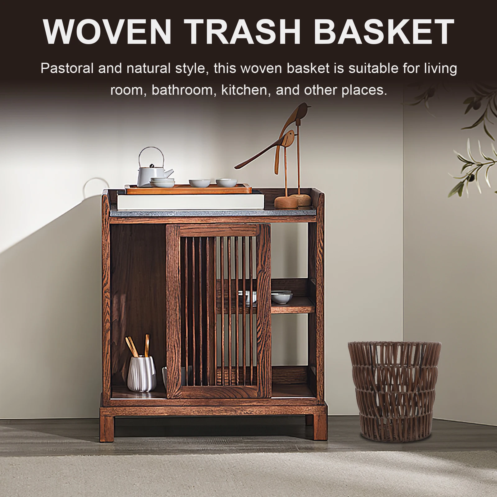 

Clothes Storage Basket Small Laundry Wastebasket Paper Bin Iron Bedroom Baskets