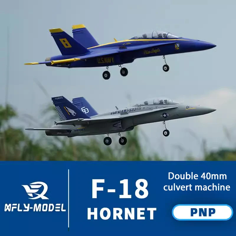 Xfly Twin Double Channel 40mm F-18 Hornet Edf Jet Fighter Adult Outdoor Rc Remote Control Aircraft Toy