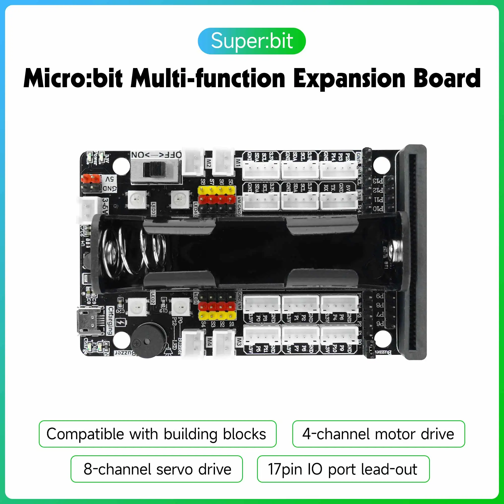 Microbit Modules: The Ultimate Guide to the Micro:bit V2 Expansion Board with 18650 Battery, WiFi, and RGB Lighting