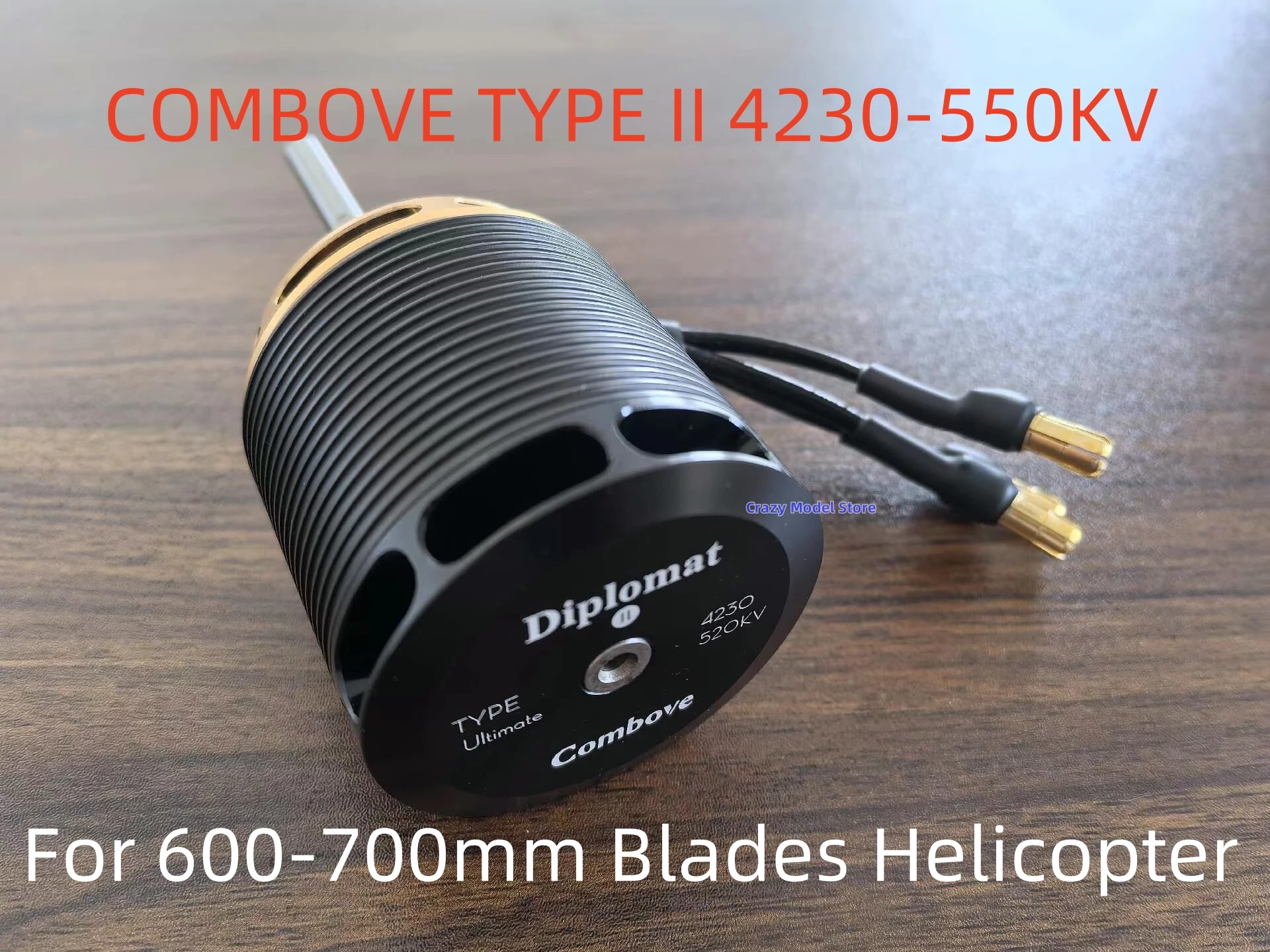 

COMBOVE TYPE II 4230-450KV 500KV 520KV 550KV Shaft Diameter 6MM Shaft Low temperature competition For 600-700 RS6 RS7 Helicopter