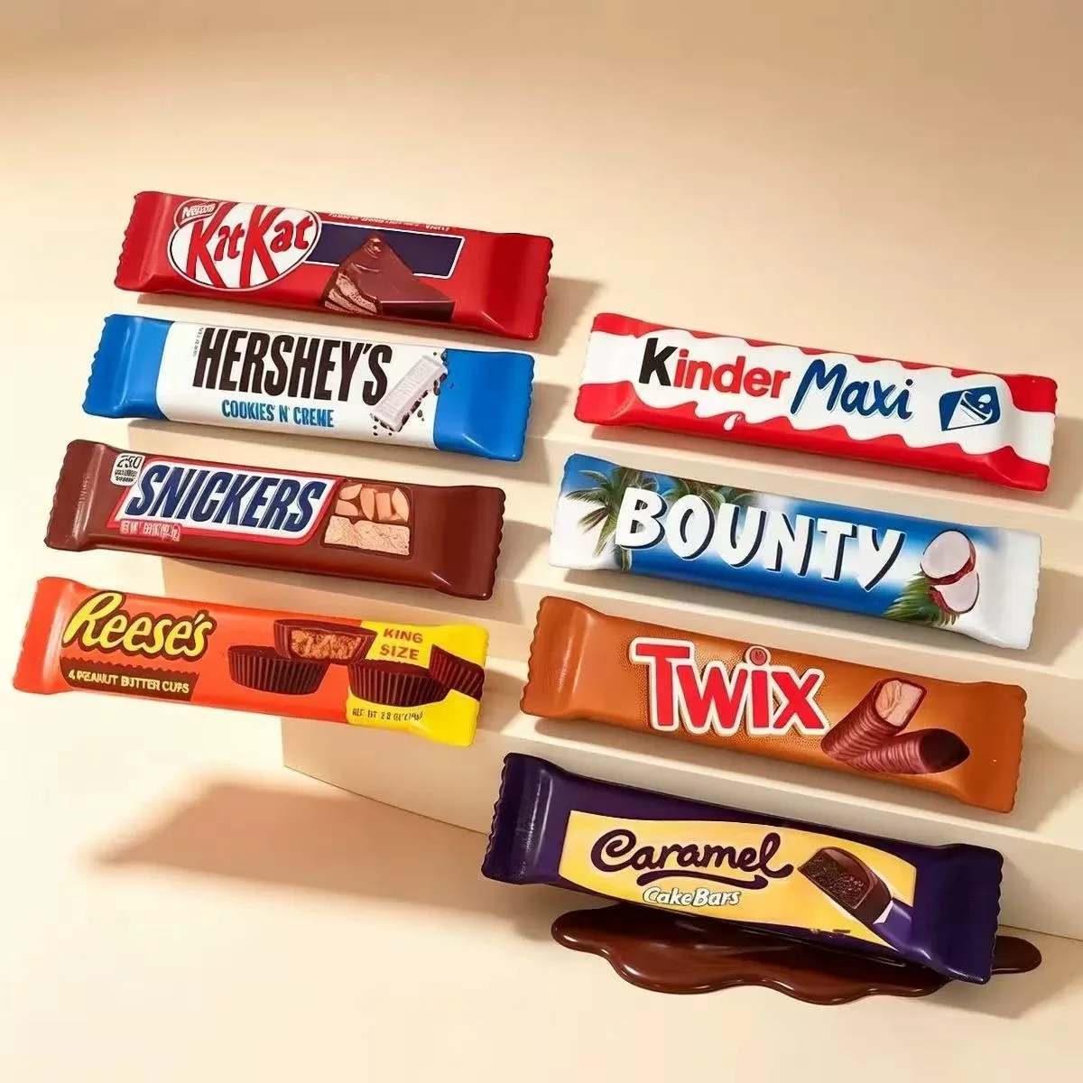 Hot Simulated Chocolate Candy Bar Squishy Toy, Realistic Food Play Slow Rising Creative Stress Relief Squeeze Fidget Toy - view 2
