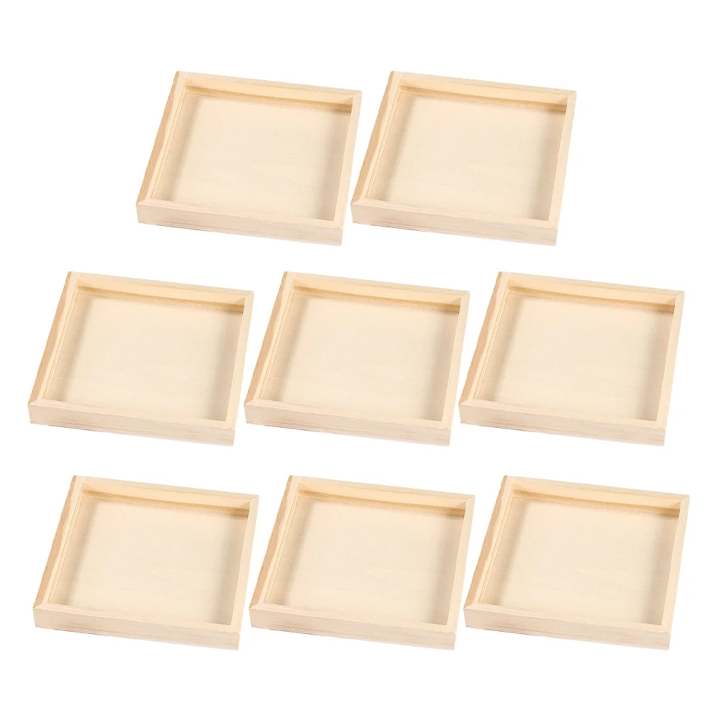 

8Pcs Wooden Puzzle Tray Professional Flatness Intricate Picture Details Family Bonding Portable Storage Solution