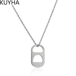 Simple Punky Hollow Eye Shape Necklace Pendants 31X18mm Unisex Stainless Steel Rolo Chain Different Chain Available