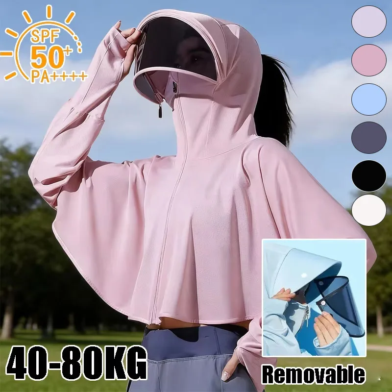 

1 Pack Women Summer Ice Silk Sun Cover Up Thin Breathable UV Resistant Full Face and Neck Mask for Bike Riding
