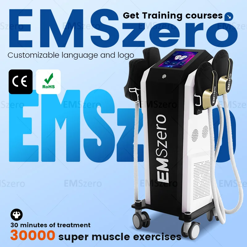 EMSzero EMS Body Slimming Sculpting in Sculpt Machine Hi-emt 200HZ Weight Lose Electromagnetic Muscle Fat Removal with 4 Handles