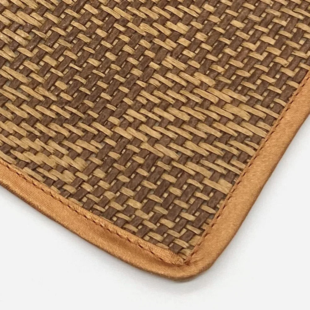 

2 Pcs Summer Pet Cooling Mat for Small Dogs Rattan Woven Nest Pad Indoor Cushion Durable Long Life No Smell Fade Resistant Dog