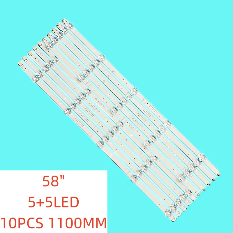 

10PCS/SET New LED Backlight for Hisense JL.D580A1330-365AS-M-V02 H58AE6100 H58A6100 H58AE6100UK H58AE6000 58R6E 58H6550E HZ58A55